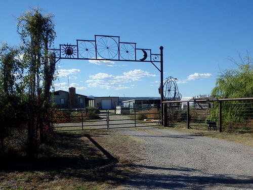 GDMBR: Interesting Gateway, based on wheels and it has an old style Penny Farthing.